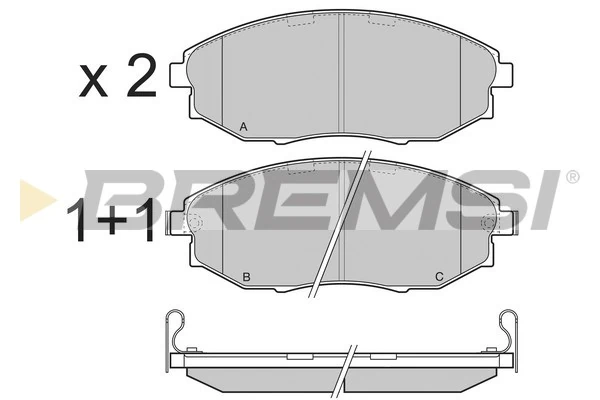 BREMSI fékbetétkészlet, tárcsafék - BP3399 - TothCarparts