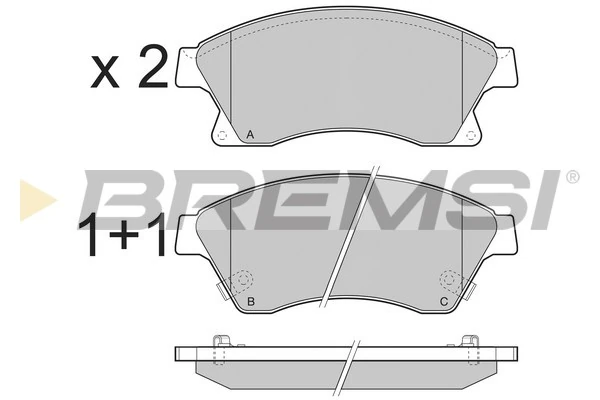 BREMSI fékbetétkészlet, tárcsafék - BP3404 - TothCarparts
