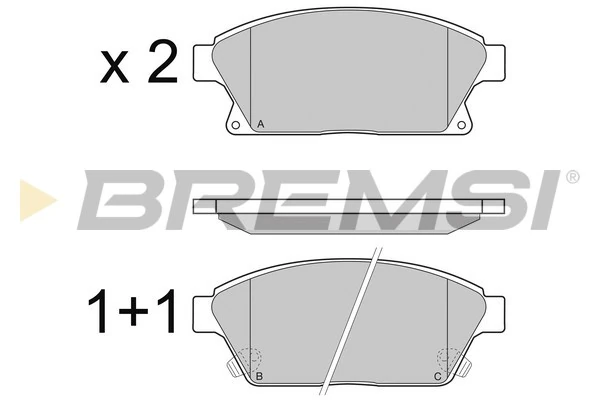 BREMSI fékbetétkészlet, tárcsafék - BP3405 - TothCarparts