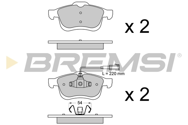BREMSI fékbetétkészlet, tárcsafék - BP3413 - TothCarparts