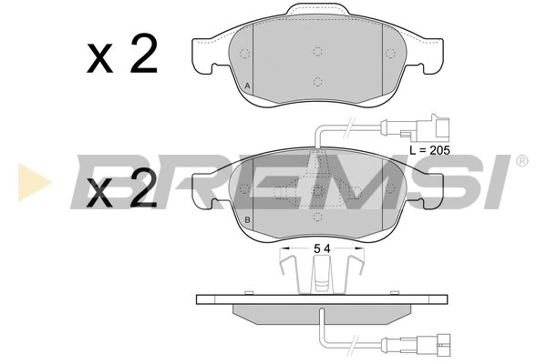 BREMSI fékbetétkészlet, tárcsafék - BP3436 - TothCarparts