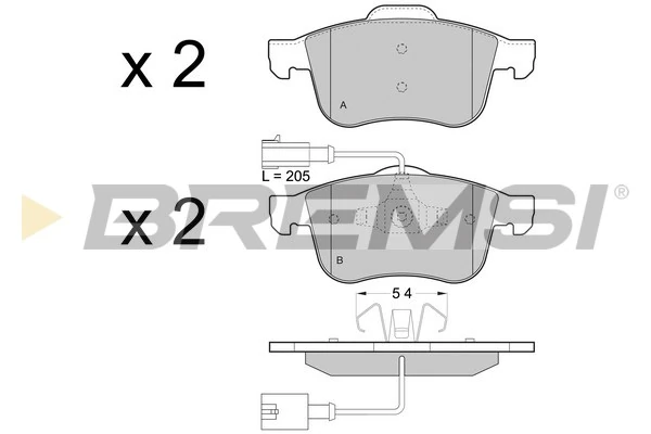 BREMSI fékbetétkészlet, tárcsafék - BP3443 - TothCarparts