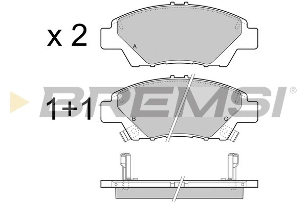 BREMSI fékbetétkészlet, tárcsafék - BP3446 - TothCarparts