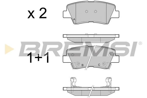 BREMSI fékbetétkészlet, tárcsafék - BP3456 - TothCarparts