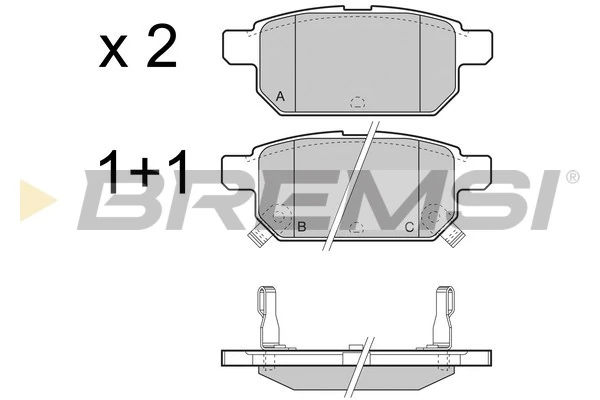 BREMSI fékbetétkészlet, tárcsafék - BP3467 - TothCarparts