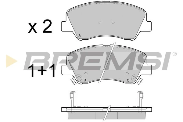BREMSI fékbetétkészlet, tárcsafék - BP3470 - TothCarparts