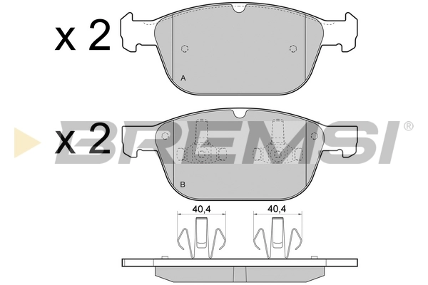 BREMSI fékbetétkészlet, tárcsafék - BP3475 - TothCarparts