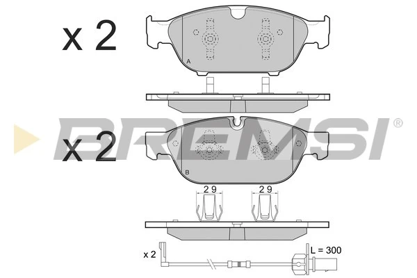 BREMSI fékbetétkészlet, tárcsafék - BP3476 - TothCarparts