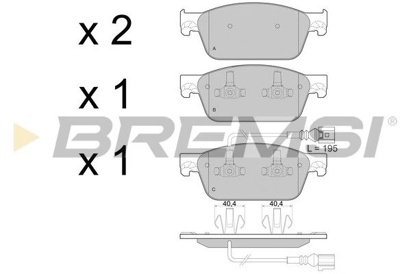 BREMSI fékbetétkészlet, tárcsafék - BP3478 - TothCarparts