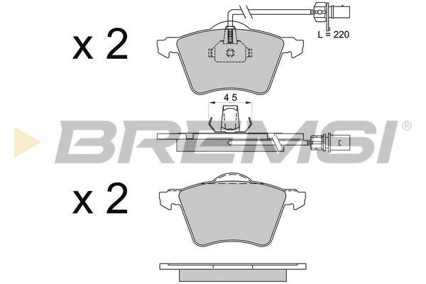 BREMSI fékbetétkészlet, tárcsafék - BP3506 - TothCarparts