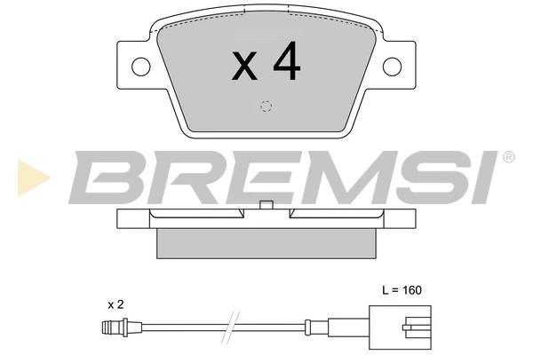 BREMSI fékbetétkészlet, tárcsafék - BP3511 - TothCarparts