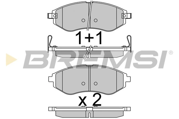 BREMSI fékbetétkészlet, tárcsafék - BP3514 - TothCarparts