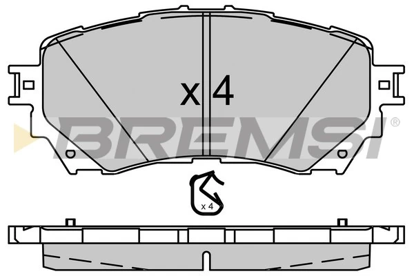 BREMSI fékbetétkészlet, tárcsafék - BP3554 - TothCarparts
