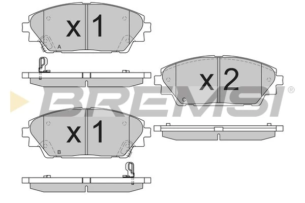 BREMSI fékbetétkészlet, tárcsafék - BP3556 - TothCarparts