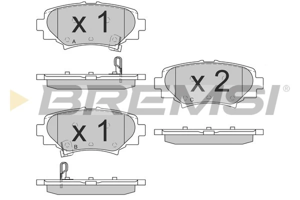 BREMSI fékbetétkészlet, tárcsafék - BP3557 - TothCarparts