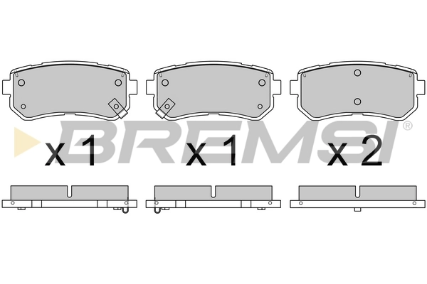 BREMSI fékbetétkészlet, tárcsafék - BP3614 - TothCarparts