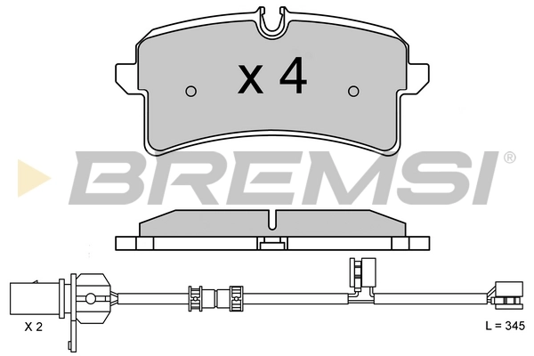 BREMSI fékbetétkészlet, tárcsafék - BP3624 - TothCarparts