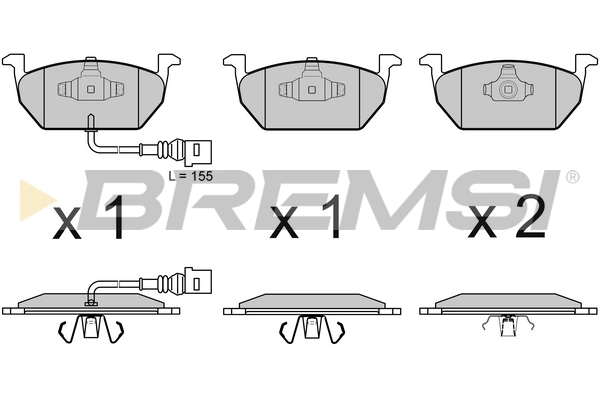 BREMSI fékbetétkészlet, tárcsafék - BP3631 - TothCarparts