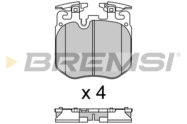 BREMSI fékbetétkészlet, tárcsafék - BP3692 - TothCarparts