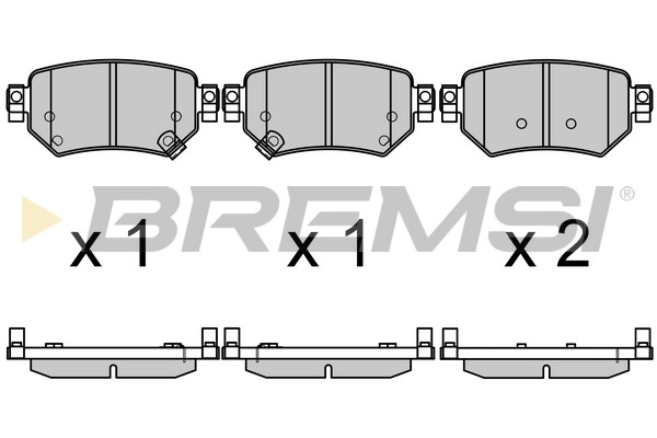 BREMSI fékbetétkészlet, tárcsafék - BP3707 - TothCarparts