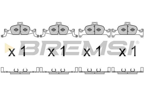BREMSI fékbetétkészlet, tárcsafék - BP3719 - TothCarparts