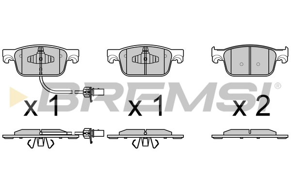 BREMSI fékbetétkészlet, tárcsafék - BP3761 - TothCarparts
