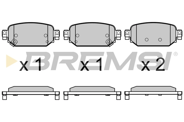 BREMSI fékbetétkészlet, tárcsafék - BP3768 - TothCarparts