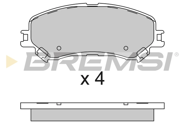 BREMSI fékbetétkészlet, tárcsafék - BP3793 - TothCarparts