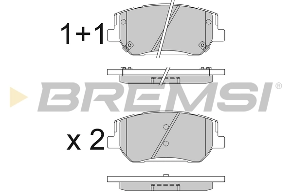 BREMSI fékbetétkészlet, tárcsafék - BP3830 - TothCarparts