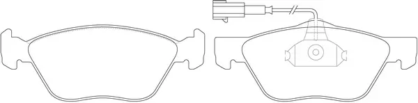 SB fékbetétkészlet, tárcsafék - BP41130W - TothCarparts