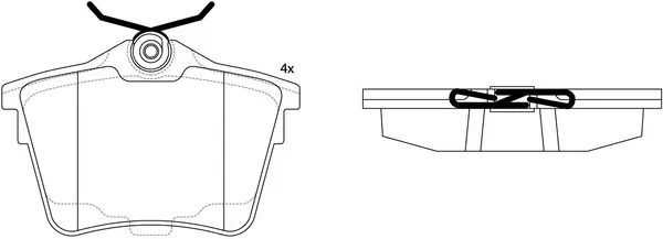 SB fékbetétkészlet, tárcsafék - BP42468 - TothCarparts