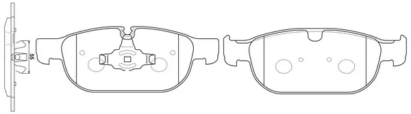 SB fékbetétkészlet, tárcsafék - BP45002 - TothCarparts