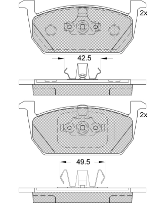 DEEVO fékbetétkészlet, tárcsafék - BP87140 - TothCarparts