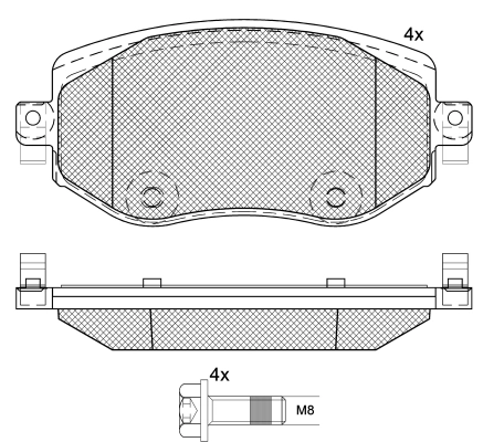 DEEVO fékbetétkészlet, tárcsafék - BP87480 - TothCarparts