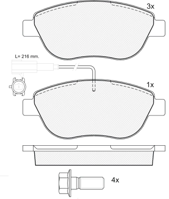 DEEVO fékbetétkészlet, tárcsafék - BP88240 - TothCarparts
