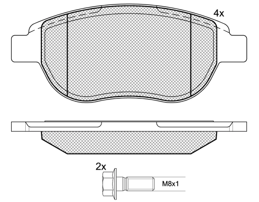 DEEVO fékbetétkészlet, tárcsafék - BP88260 - TothCarparts