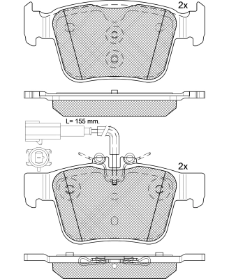 DEEVO fékbetétkészlet, tárcsafék - BP88320 - TothCarparts