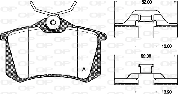 OPEN PARTS fékbetétkészlet, tárcsafék - BPA0263.03 - TothCarparts