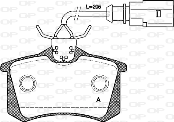 OPEN PARTS fékbetétkészlet, tárcsafék - BPA0263.51 - TothCarparts