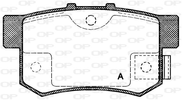 OPEN PARTS fékbetétkészlet, tárcsafék - BPA0325.02 - TothCarparts