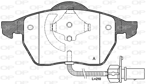 OPEN PARTS fékbetétkészlet, tárcsafék - BPA0390.22 - TothCarparts