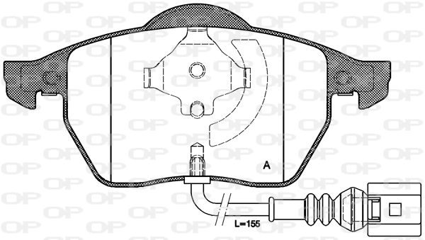 OPEN PARTS fékbetétkészlet, tárcsafék - BPA0390.41 - TothCarparts
