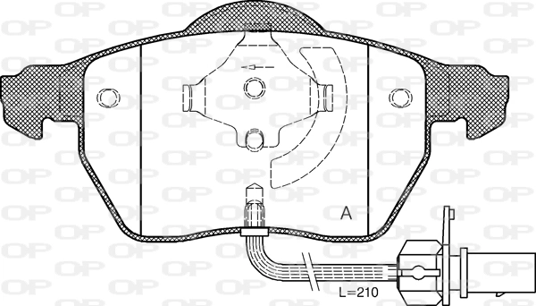 OPEN PARTS fékbetétkészlet, tárcsafék - BPA0390.52 - TothCarparts