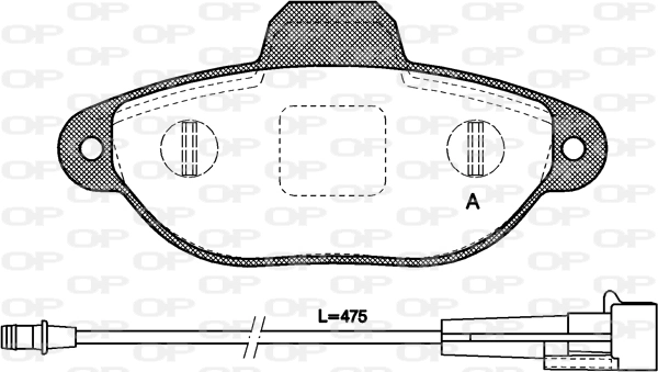 OPEN PARTS fékbetétkészlet, tárcsafék - BPA0414.01 - TothCarparts