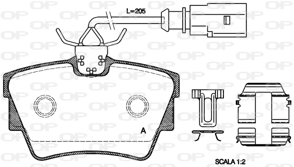 OPEN PARTS fékbetétkészlet, tárcsafék - BPA0591.12 - TothCarparts