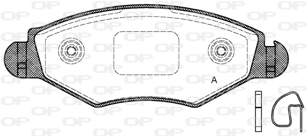 OPEN PARTS fékbetétkészlet, tárcsafék - BPA0643.20 - TothCarparts