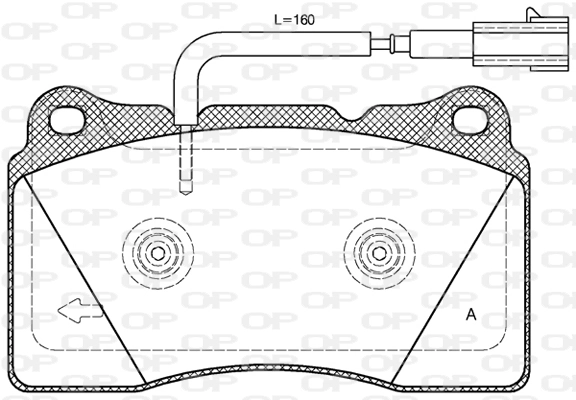 OPEN PARTS fékbetétkészlet, tárcsafék - BPA0666.12 - TothCarparts