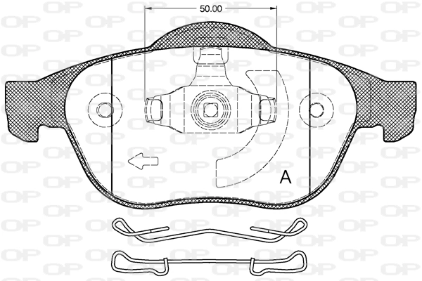OPEN PARTS fékbetétkészlet, tárcsafék - BPA0843.20 - TothCarparts