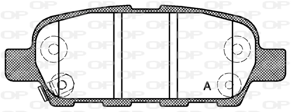 OPEN PARTS fékbetétkészlet, tárcsafék - BPA0876.01 - TothCarparts
