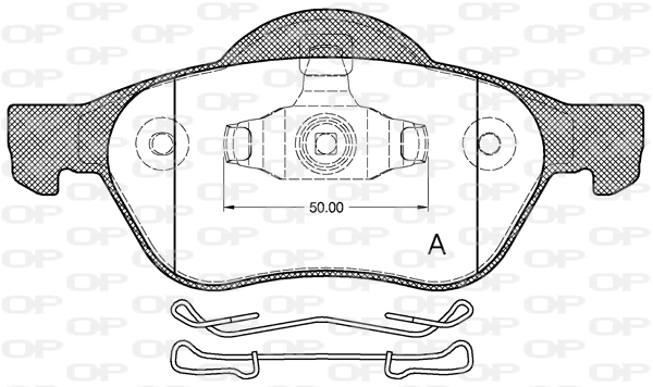 OPEN PARTS fékbetétkészlet, tárcsafék - BPA0962.10 - TothCarparts